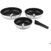 Image de LAGUIOLE CUISSON - Set de 3 poêles inox amovible 20/24/28cm antiadhésif - Réactif