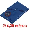 Image de Bâche couverture pour piscine ronde - Anti-UV - Ø 620m - Bleu