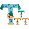Image de JANOD Lettre décorative Clown T en bois