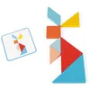 Image de Mon Premier Tangram en Bois - 25 Cartes Modèles 2 Niveaux de difficulté - Développe la Concentration et lObservation - Dès 2 ans