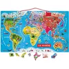 Image de Puzzle Monde Magnétique en bois - Janod - 92 pièces - Dès 7 ans
