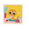 Image de Puzzle Chat Peanut en bois - JANOD - J07111 - Jaune - Dès 18 mois