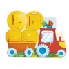 Image de Puzzle Cache-Cache Tracteur en Bois - 5 portes à Ouvrir - Développe la Motricité Fine - Dès 12 mois