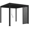Image de Panneau brise-vue - OMBREA - Ventelles horizontales - 1 m - Aluminium - Anthracite