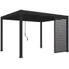 Image de Panneau brise-vue - OMBREA - Ventelles horizontales - 13 m - Aluminium - Anthracite