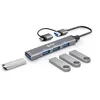 Image de Hub USB - CONNECTLAND - 4 Ports - USB 3.0 - Aluminium - Gris