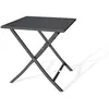 Image de Guéridon de jardin pliant MARIUS (70x70 cm) en aluminium - GRIS ANTHRACITE