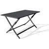 Image de Table de jardin pliante MARIUS (140x80 cm) en aluminium - GRIS ANTHRACITE