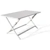 Image de Table de jardin pliante MARIUS (140x80 cm) en aluminium - GRIS