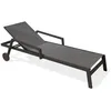 Image de Bain de soleil multi-positions IBIZA en aluminium et textilène - GRIS ANTHRACITE