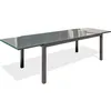 Image de Table de jardin - Gris anthracite - Aluminium / plateau en verre - 200/300 x 100 cm - Tolede