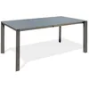 Image de Table de jardin aluminium HONFLEUR gris anthracite plateau verre rallonge DCB GARDEN TB250