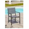 Image de Fauteuil de jardin TOLEDE empilable en aluminium et textilène - GRIS ANTHRACITE