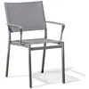 Image de Fauteuil de jardin empilable STOCKHOLM en textilène et aluminium - GRIS ANTHRACITE