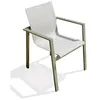 Image de Fauteuil de jardin empilable en alu et toile plastifiéee - Kaki - MIAMI