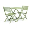 Image de Ensemble repas MARIUS 70 cm 2 places en aluminium vert lagune