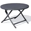 Image de Table de jardin MARIUS ronde pliante en aluminium anthracite