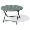 Image de Table de jardin MARIUS ronde pliante en aluminium vert kaki