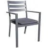 Image de Fauteuil de jardin empilable en aluminium - Gris anthracite - PELOSA