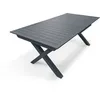 Image de Table de jardin - Gris anthracite - Aluminium - 10 places - 180/240 x 100 cm - Floride