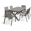 Image de Ensemble repas de jardin 6 places en aluminium - Quartz - FLORIDE