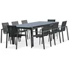 Image de Ensemble repas de jardin 8 places en aluminium - Gris anthracite - ALU-MIAMI