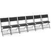 Image de Lot de 6 chaises en aluminium et toile plastifiée - Gris anthracite - C43