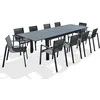 Image de Ensemble repas MIAMI 240/300cm 10 places en aluminium anthracite