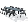Image de Ensemble repas MIAMI 240/300cm 12 places en aluminium anthracite