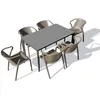 Image de Ensemble repas de jardin 6 places en aluminium laqué