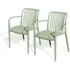 Image de Lot de 2 fauteuils de jardin - CITY GARDEN - Tiago-FT - Empilable - Olive