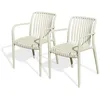 Image de Lot de 2 fauteuils de jardin - CITY GARDEN - Tiago-FT - Empilable - Sable