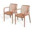 Image de Lot de 2 fauteuils de jardin - CITY GARDEN - Tiago-FT - Empilable - Terracotta