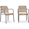 Image de Lot de 2 fauteuils de jardin - CITY GARDEN - Marceau-FT - Empilables - Anthracite