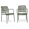 Image de Lot de 2 fauteuils de jardin - CITY GARDEN - MARCEAU-FT - Empilable - Olive