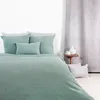 Image de Parure de lit en double gaze de coton Vert tilleul 260x240 cm