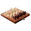Image de Jeu déchecs en bois mallette 30 cm - coffret marqueté noyer & érable pions bois 2.5