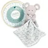 Image de Doudou en coton Bio Souris avec mouchoir gris - Doudou et Compagnie - Mixte - A partir de 0 mois - Gris