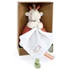 Image de Peluche girafe avec doudou mouchoir - 15 cm