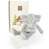 Image de Doudou et Compagnie - DC4188 - Doudou elephant gris avec mouchoir - sweety - 25 cm