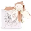 Image de Doudou plat petales Ours Rose