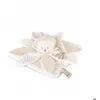 Image de Doudou plat pétales Ours Blanc - 25 cm - Collection Anniversaire