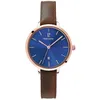 Image de Montre Femme - PIERRE LANNIER - ECHO - Cuir Marron - Boîtier Rond 34 mm - Style Chic