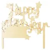 Image de Cake topper - SCRAPCOOKING - Led en bois - Happy New Year - 13.5X16.5 cm