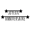 Image de Guirlande noire Joyeux anniversaire 1 60 m - Noir