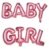 Image de Ballons aluminium lettres Baby Girl rose 118 x 24 cm