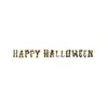 Image de Guirlande en carton happy halloween noire et or 2 m - Noir