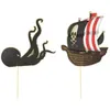 Image de Pics Déco Pirate - Noir - Lot de 6 - Taille 20cm