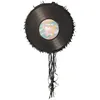 Image de Piñata à tirer - 90s Party - Vinyle - Diamètre 40 cm - Noir - Mixte