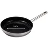 Image de Noir 24 cm VENTEO Poele Inox 20/24/28cm Poele Induction Revêtement Céramique Anti Adhérence Sans PFOA